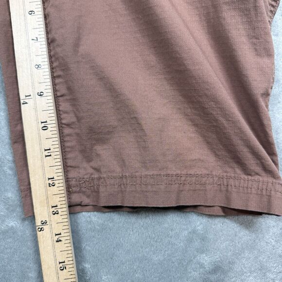 Prana Shorts Women’s 10 Brown Ripstop Organic Cotton Pockets Bermuda Summer - Picture 7 of 10